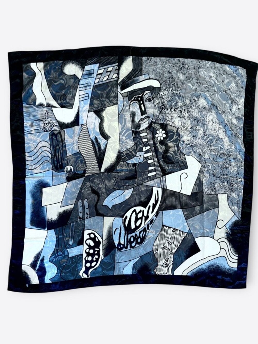 Vintage Picasso Scarf 80s Cubist Pablo Picasso Art Scarf